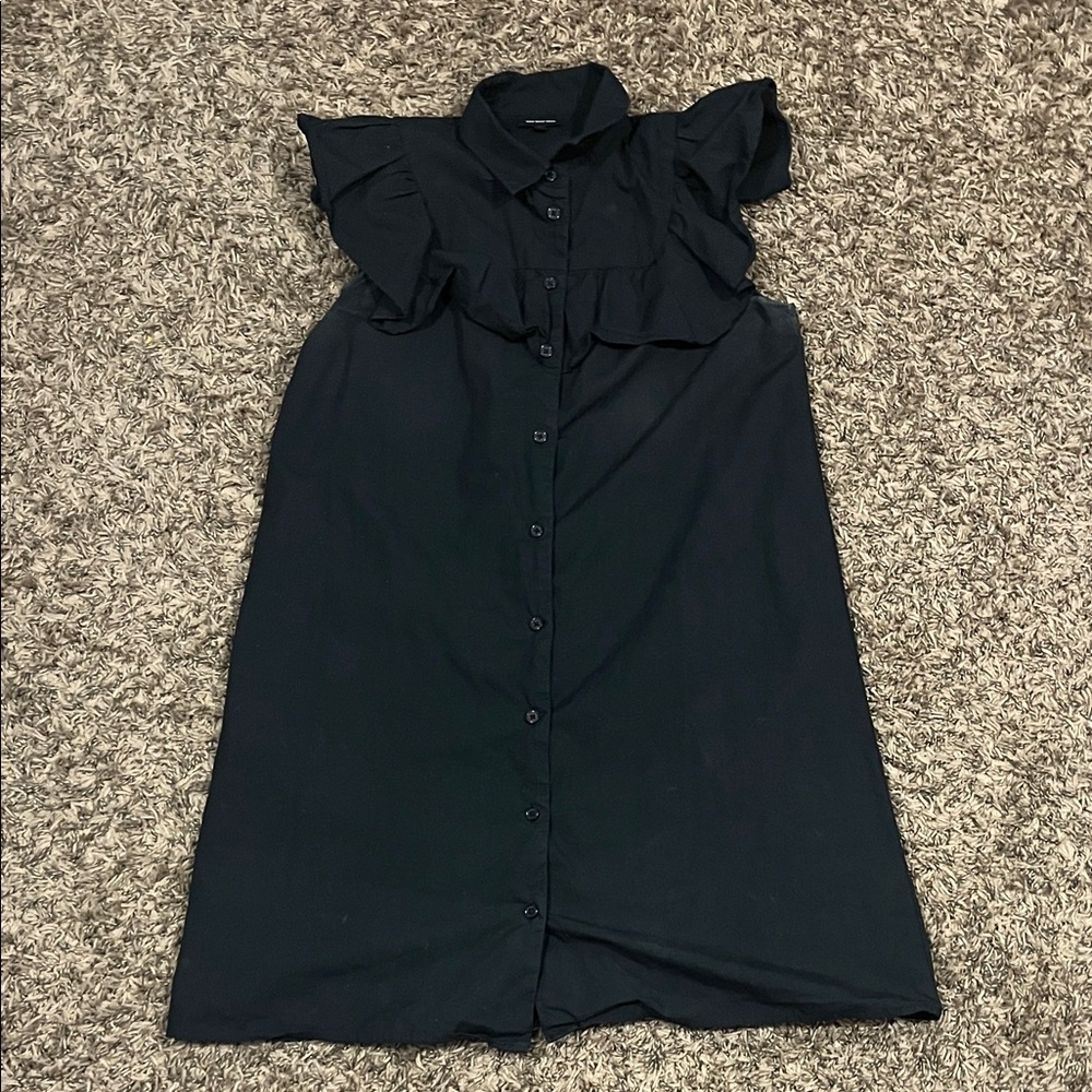 Who What Wear Black Collared Mini Dress
